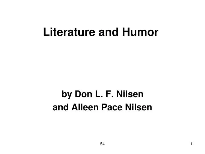 literature and humor