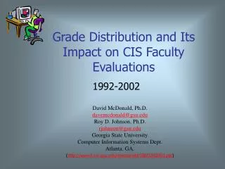 Grade Distribution and Its Impact on CIS Faculty Evaluations