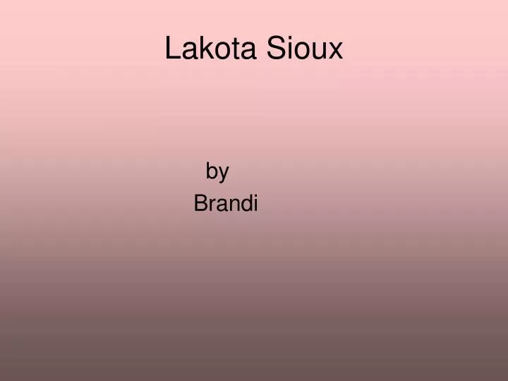 lakota sioux