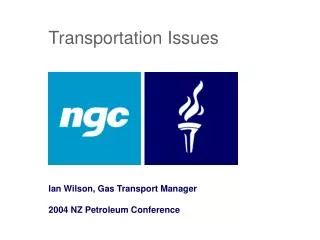 Ian Wilson, Gas Transport Manager 2004 NZ Petroleum Conference