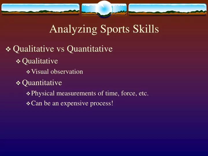 analyzing sports skills