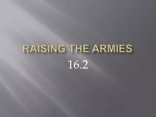 Raising the Armies