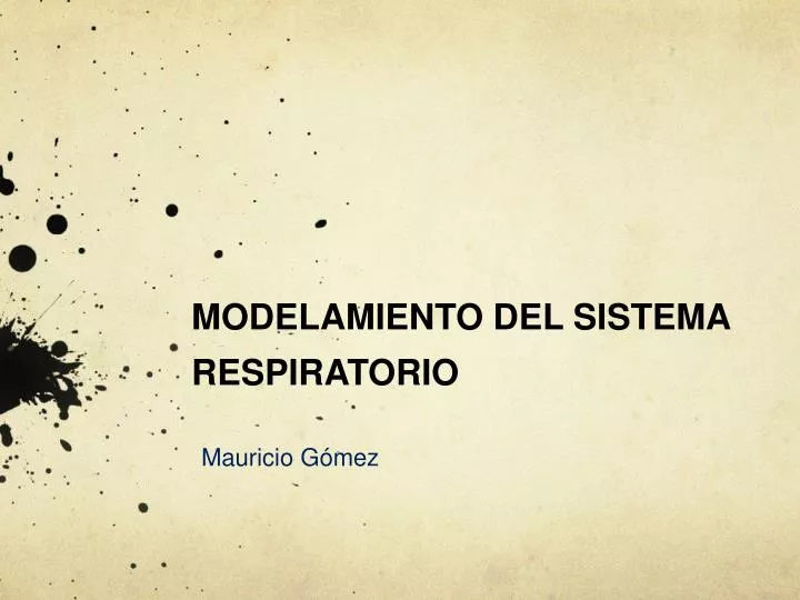modelamiento del sistema respiratorio