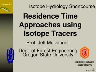 Isotope Hydrology Shortcourse