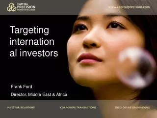 Targeting international investors
