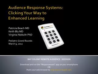 Audience Response Systems: Clicking Your Way to Enhanced Learning