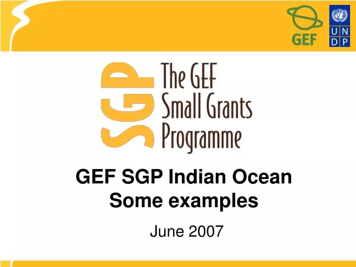 gef sgp indian ocean some examples