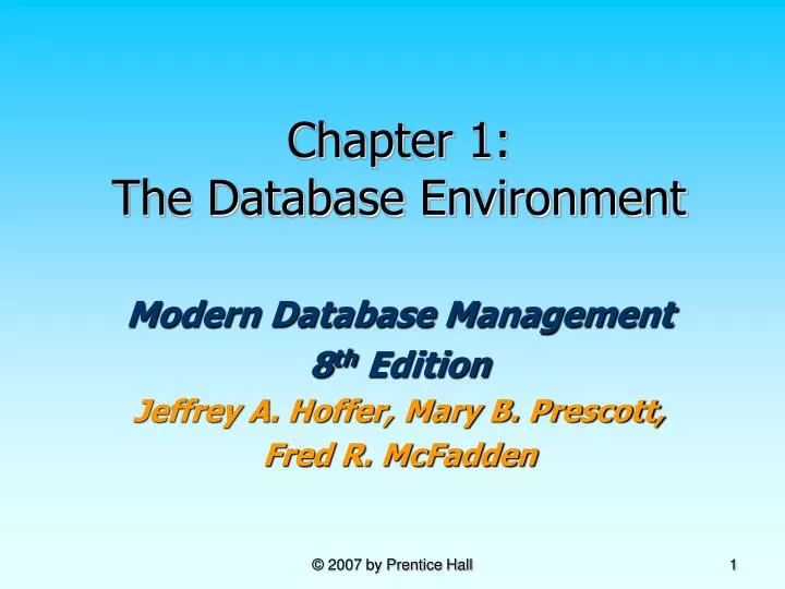 chapter 1 the database environment