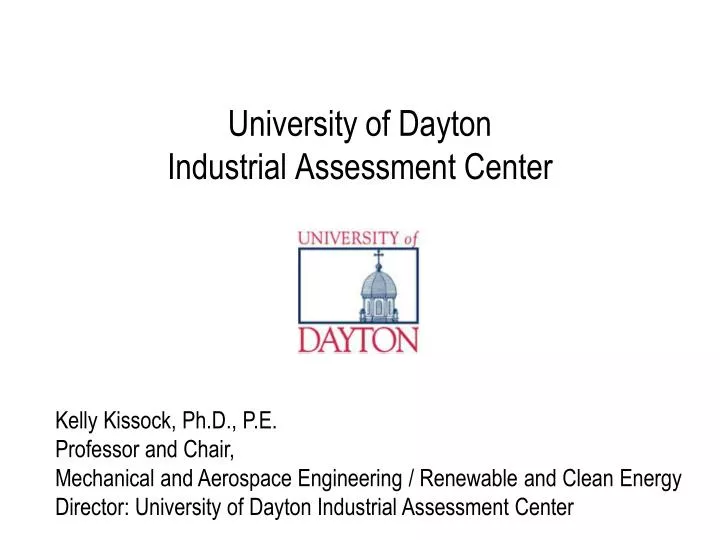 university of dayton industrial assessment center