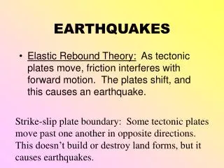earthquakes