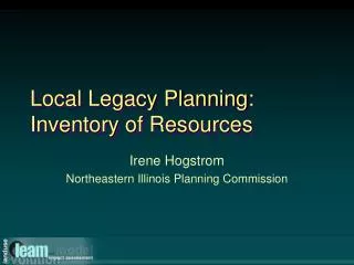 Local Legacy Planning: Inventory of Resources