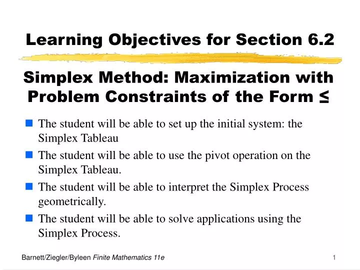learning objectives for section 6 2