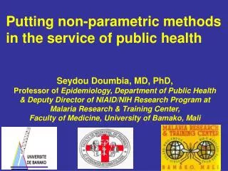 Putting non-parametric methods in the service of public health