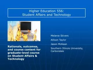 Higher Education 556: Student Affairs and Technology