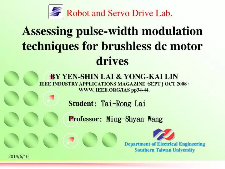 assessing pulse width modulation techniques for brushless dc motor drives