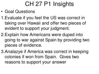 CH 27 P1 Insights