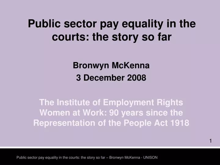public sector pay equality in the courts the story so far