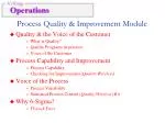 Process Quality &amp; Improvement Module