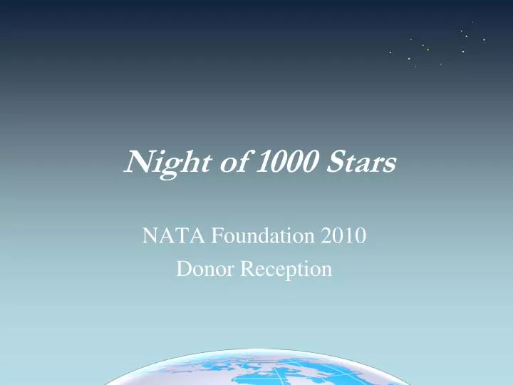 nata foundation 2010 donor reception