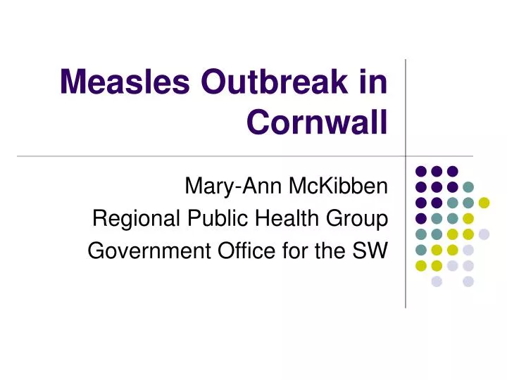 measles outbreak in cornwall