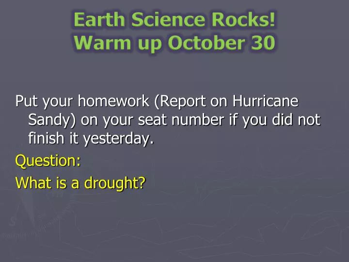 earth science rocks warm up october 30