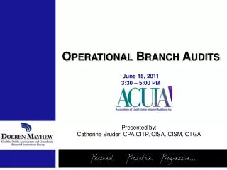 Operational Branch Audits