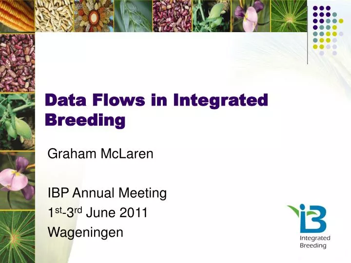 data flows in integrated breeding