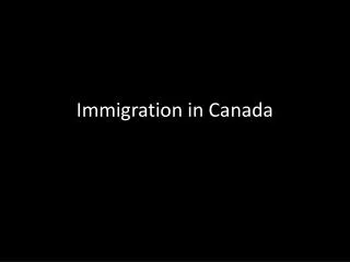 Immigration in Canada
