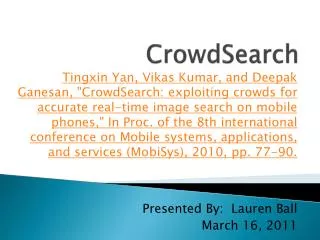 CrowdSearch