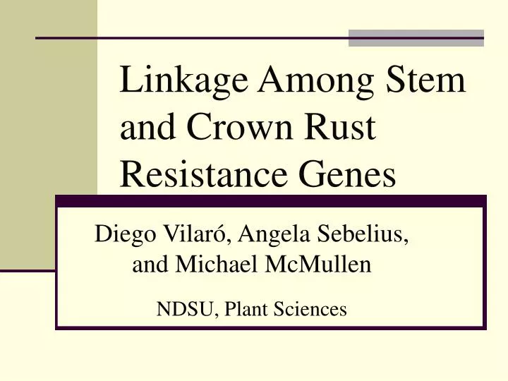 linkage among stem and crown rust resistance genes