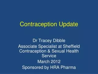 Contraception Update
