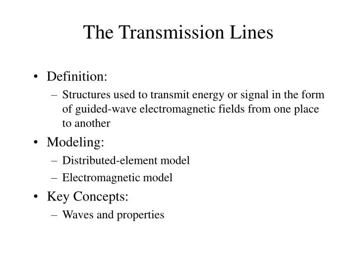 the transmission lines
