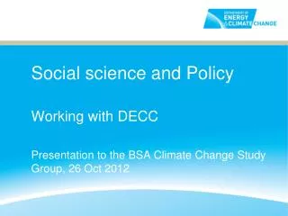 Social science and Policy