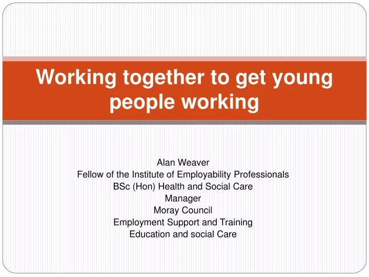 working together to get young people working