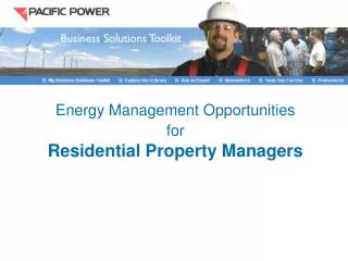 Energy Management Opportunities for Residential Property Managers