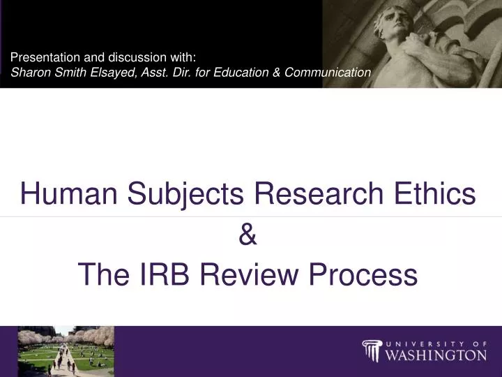 human subjects research ethics the irb review process