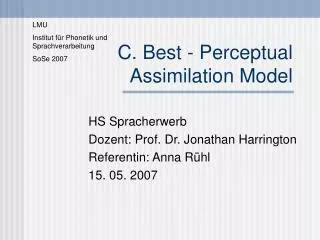 c best perceptual assimilation model