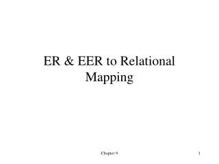ER &amp; EER to Relational Mapping