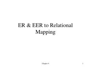 er eer to relational mapping