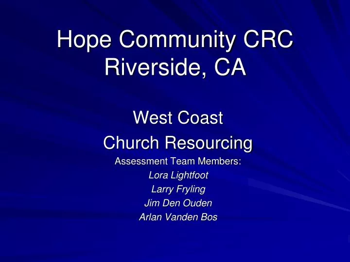 hope community crc riverside ca
