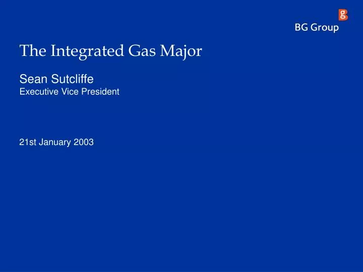the integrated gas major