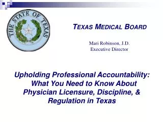 Upholding Professional Accountability: What You Need to Know About Physician Licensure, Discipline, &amp; Regulation i