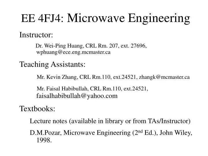 ee 4fj4 microwave engineering