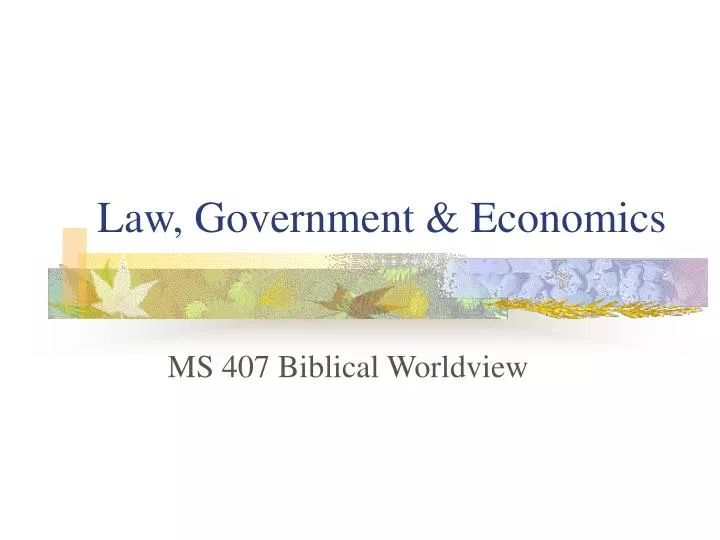 law government economics