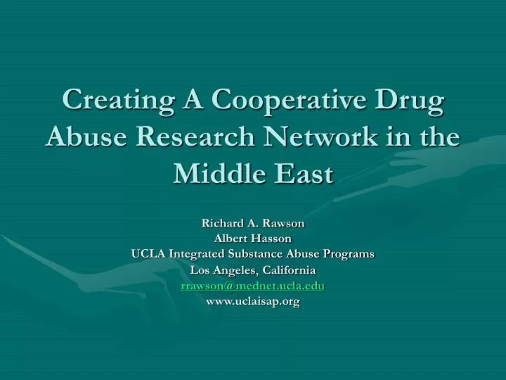 creating a cooperative drug abuse research network in the middle east