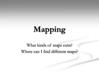 Mapping