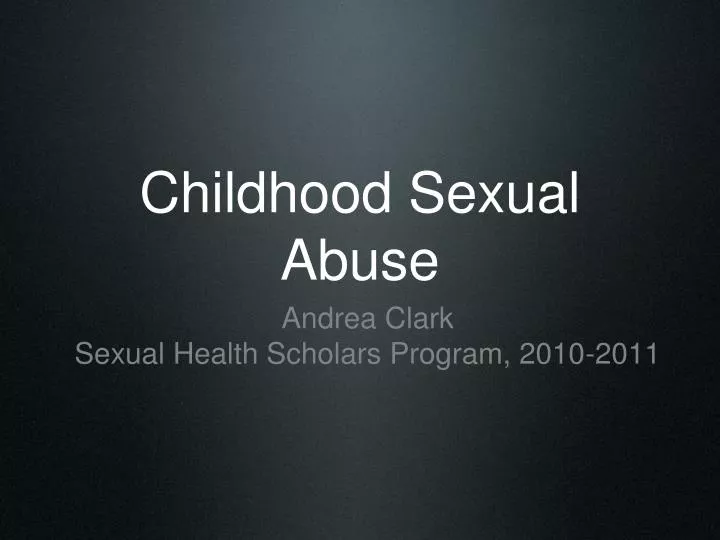 childhood sexual abuse