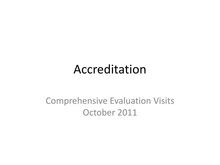 accreditation