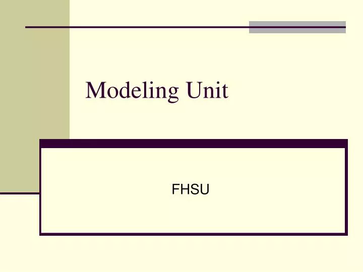 modeling unit