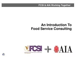 An Introduction To Food Service Consulting